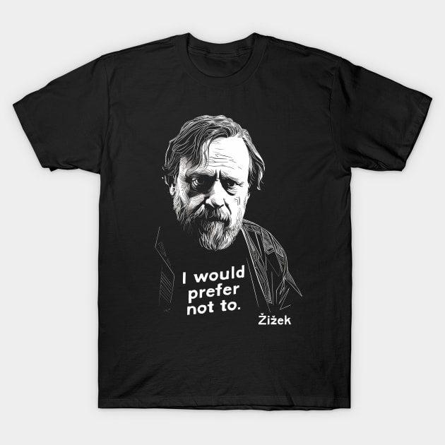 Slavoj Žižek /  Retro Styled Fan Design T-Shirt by DankFutura